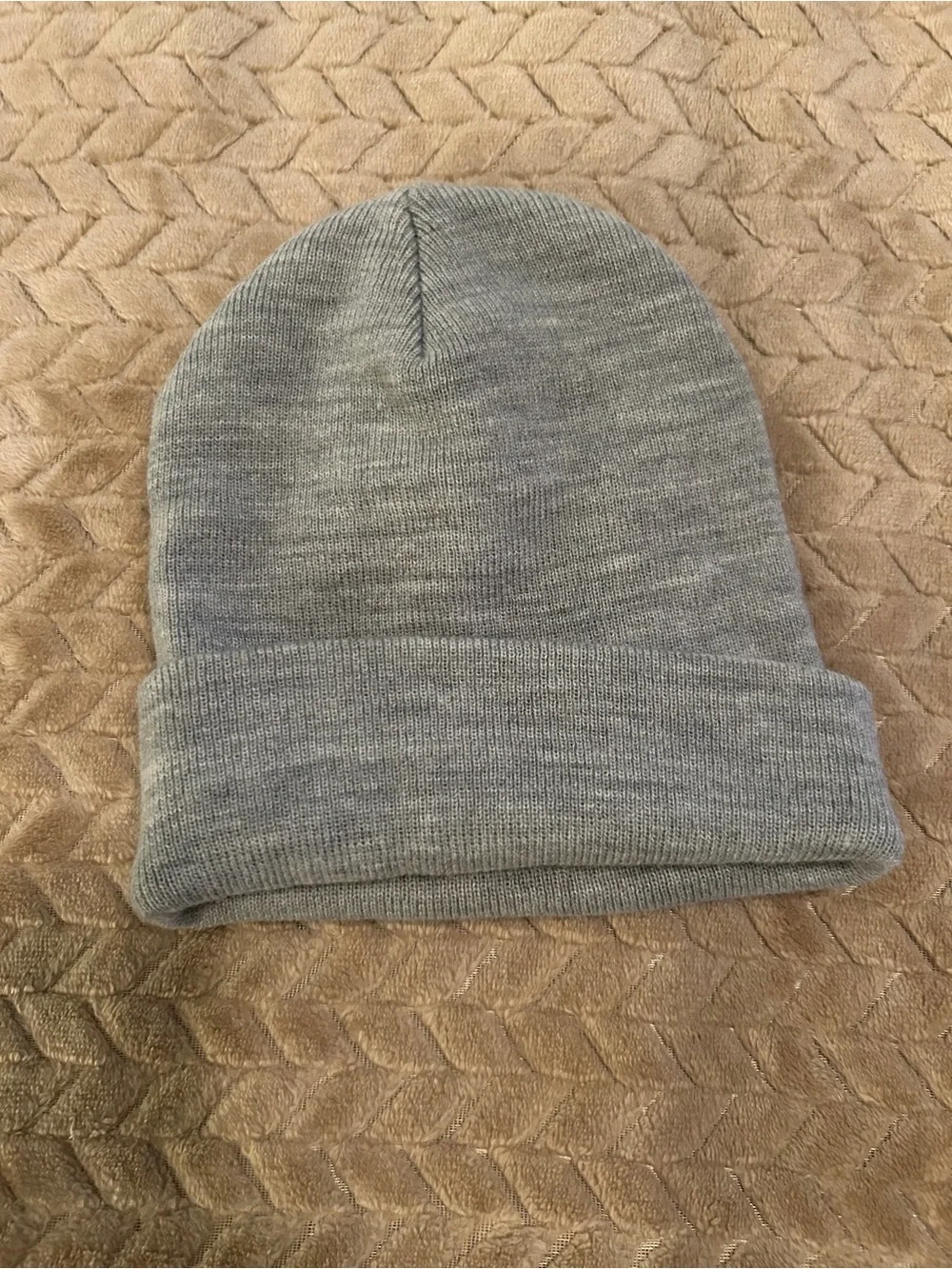 Kids Abercrombie & Fitch Gray Ribbed Knit Cuffed Beanie